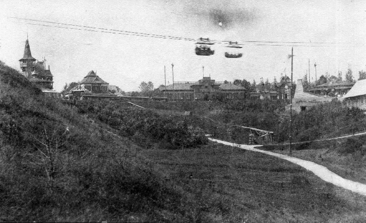 Канатна дорога в Стрийському парку. Фото 1894 року