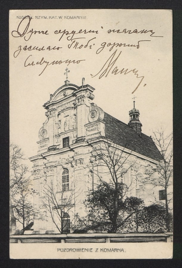Костел Різдва Богородиці в Комарно. Фото 1906 року