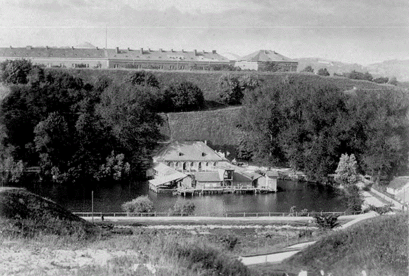 Пелчинський став і Цитадель у 1893 році