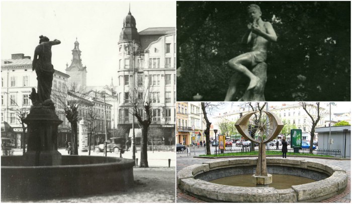 Метаморфози фонтану на площі Галицькій: німфа, юнак і кульбаба