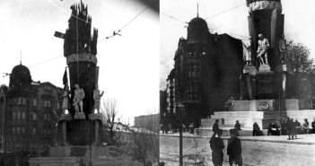Радянський монумент на нин. пр – ті Свободи. Фото 1941 року
