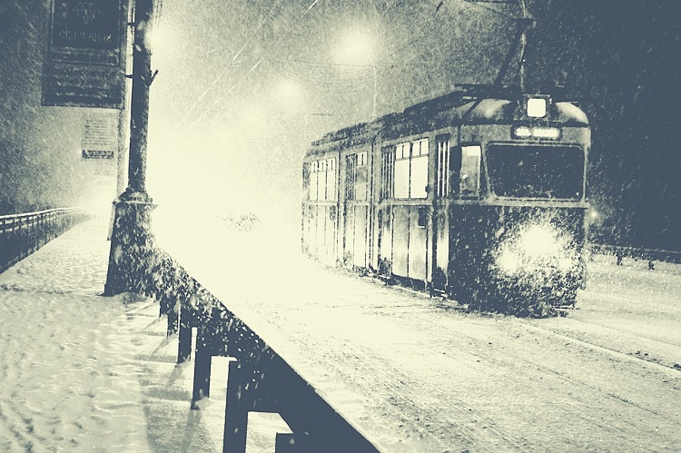 трамвай зима
