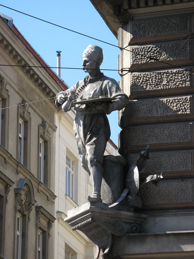 Пам’ятник Юрію Кульчицькому у Відні.