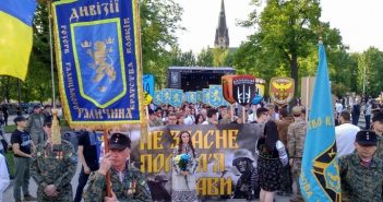 марш на честь 75-річчя СС “Галичина”, Львів, квітень 2019 року