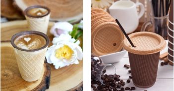 Українська компанія випустила вафельні кришечки для кави з собою