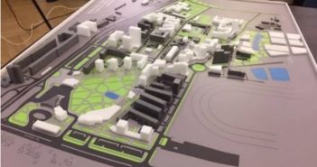 Макет нового будівництва на території біля автовокзалу