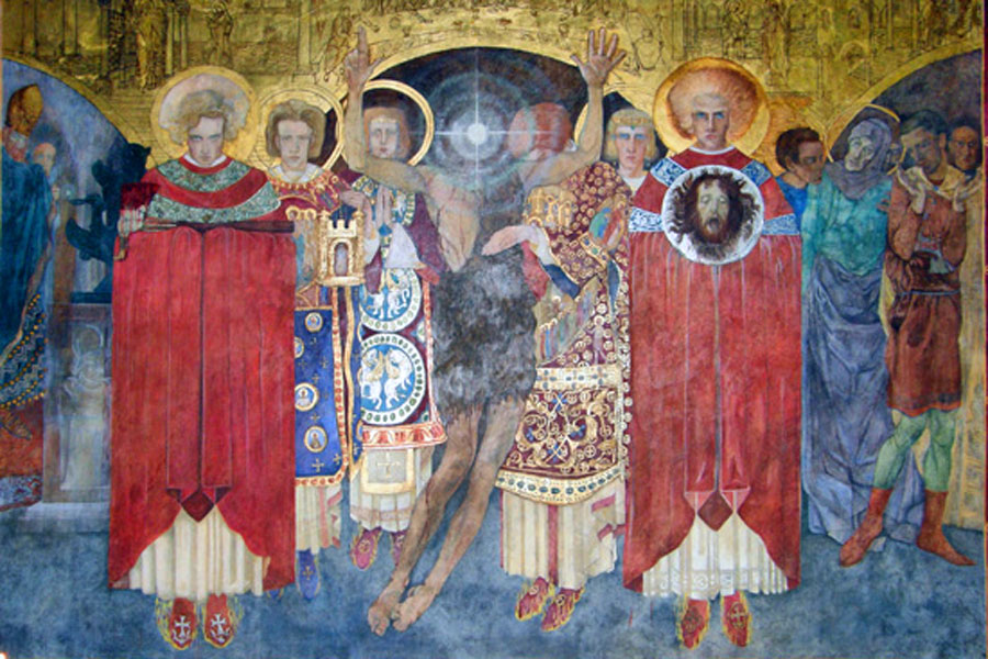 Розпис «Усікновення голови Іоанна Хрестителя» роботи Яна Генрика Розена. Фреска Вірменський собор вірменська церква