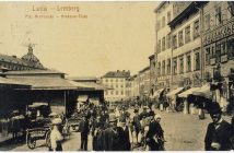 Кам’яниці північної сторони площі Краківської (Я. Осмомисла). Фото 1910 року.