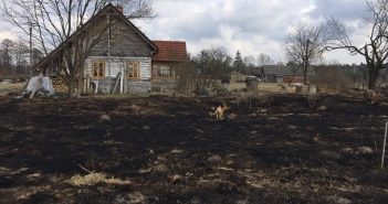 На Львівщині молода сім’я потерпіла від паліїв сухої трави (фото)