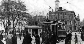 Трамвай на Гетьманських Валах, фото початку XX ст.