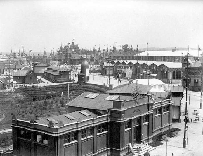 Загальний вигляд Крайової виставки на місці Стрийського парку. Фото 1894 року