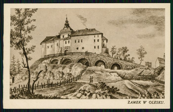 Олеський замок. Гравюра А.Лянге. 1820-ті роки