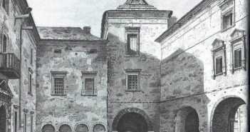 Вхід до Олеського замку. Гравюра І.Хелміцького, 1872 р.
