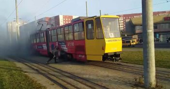 У львівському трамваї сталося загоряння