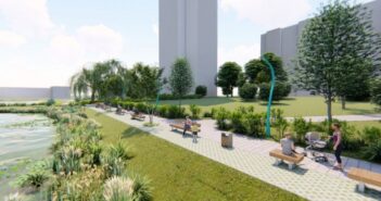 У Львові почали облаштовувати простір біля озера на Симоненка. Візуалізація