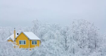 Канада зима затишок хата хатинка будинок провінція
