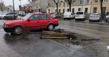 зламане дерево Львів вул Богдана Хмельницького