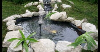 фонтан сад каміння ландшафтний дизайн рибки клумба дача