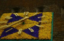 тюльпани Голландія Нідерланди квітковий годинник жовтий синій блакитний патріотизм прапор незалежність